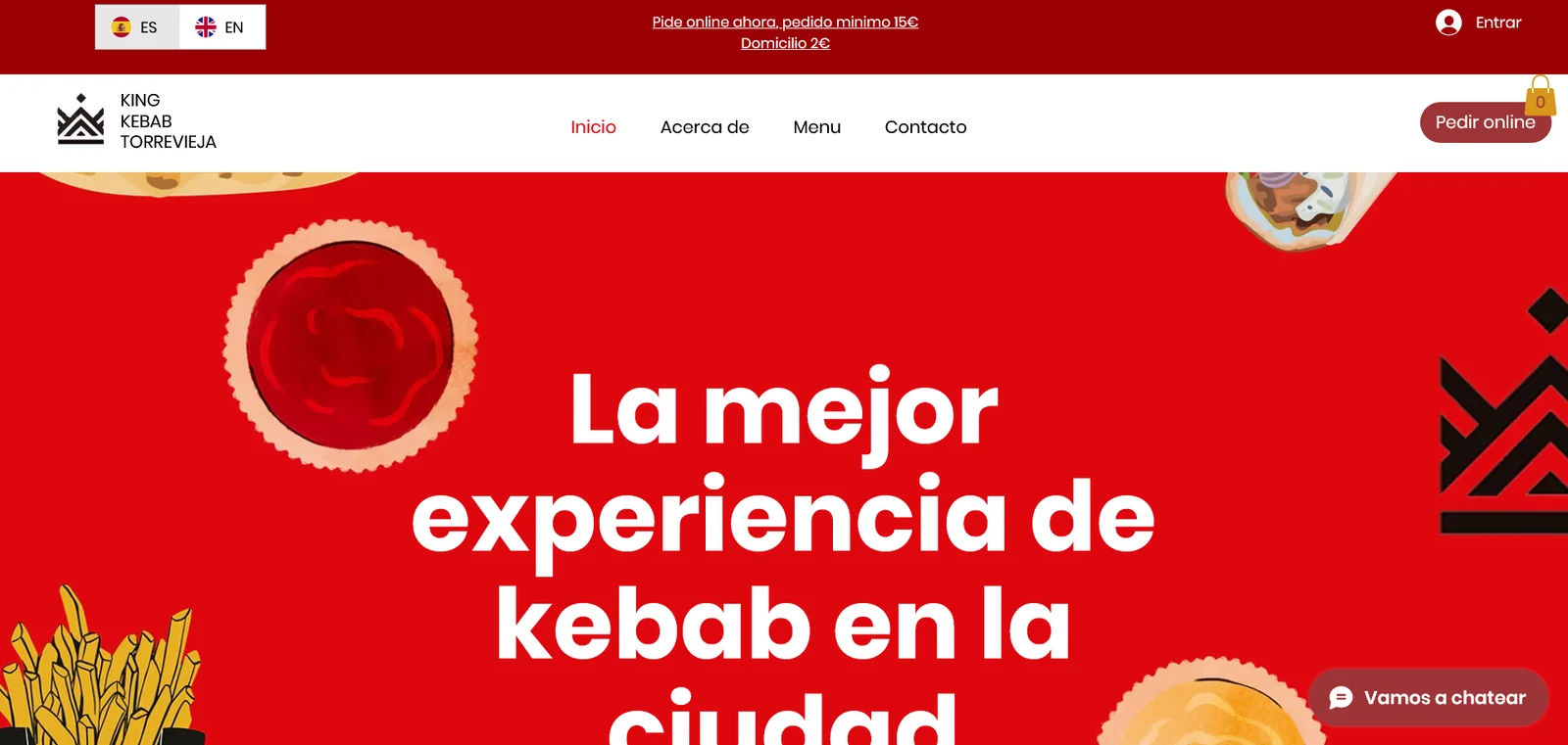 Diseño y desarrollo de página web – King Kebab Torrevieja