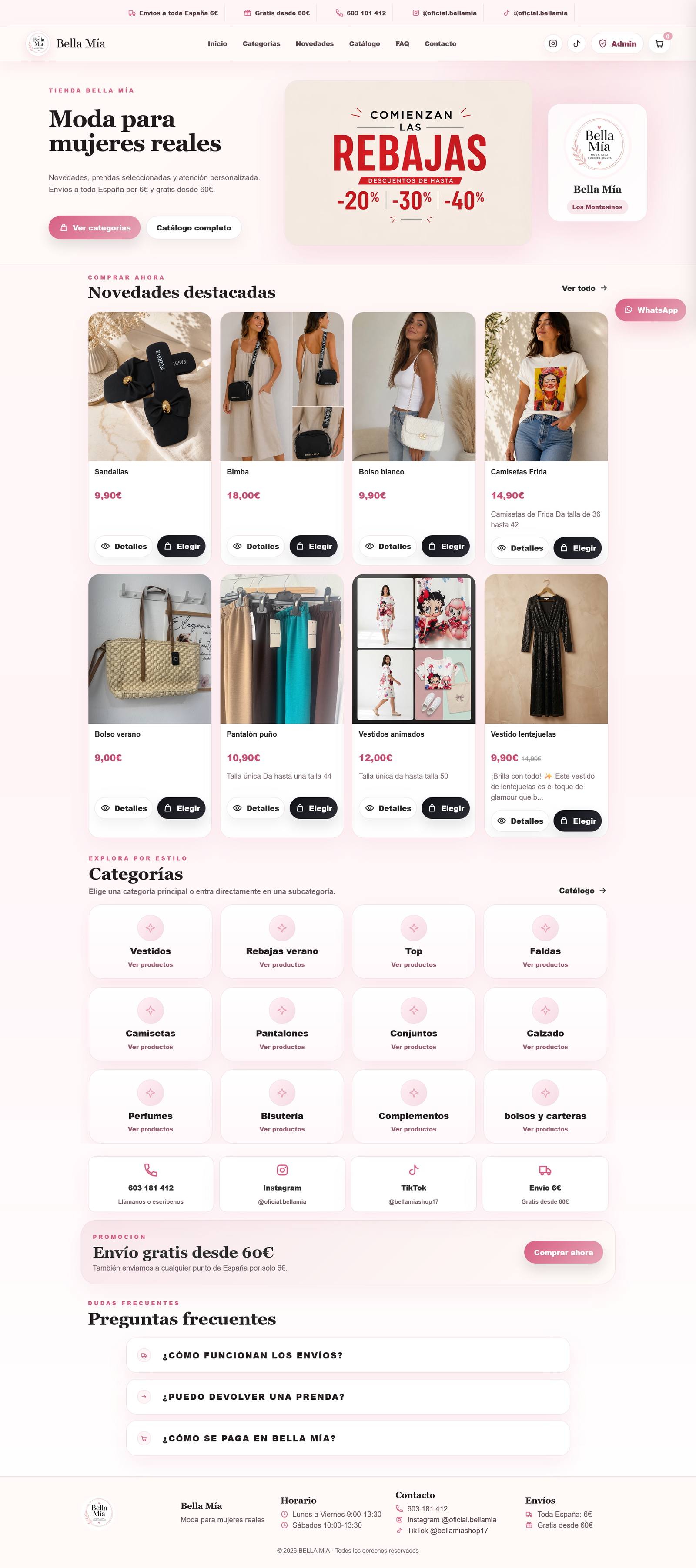 Tienda online Bella Mia Shop