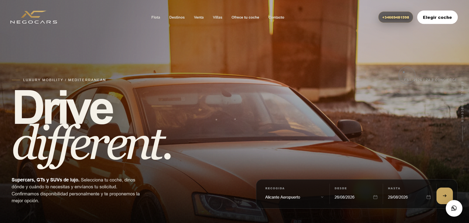 Plataforma web premium para NEGOCARS